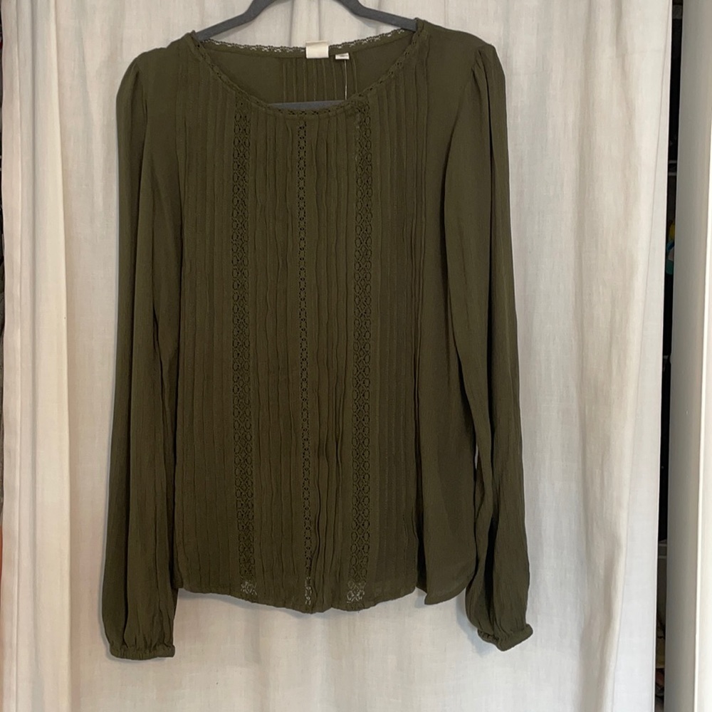 Dark green Gap blouse